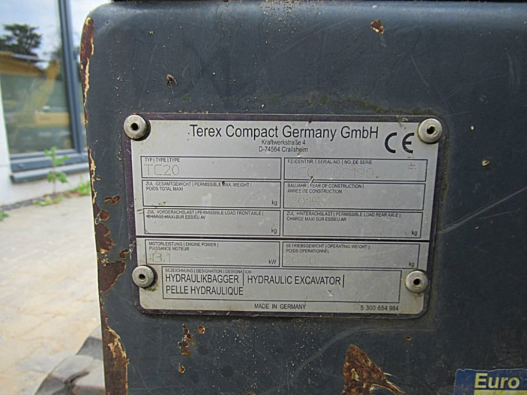 Terex TC 20 - Mini bager: slika Terex TC 20 - Mini bager Terex TC 20 - Mini bager: slika Terex TC 20 - Mini bager