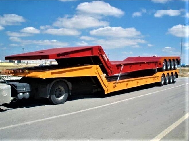 AME 120 Ton 4 Axle Front Loading Lowbed Semi-Trailer - Poluprikolica s niskim utovarivačem: slika AME 120 Ton 4 Axle Front Loading Lowbed Semi-Trailer - Poluprikolica s niskim utovarivačem AME 120 Ton 4 Axle Front Loading Lowbed Semi-Trailer - Poluprikolica s niskim utovarivačem: slika AME 120 Ton 4 Axle Front Loading Lowbed Semi-Trailer - Poluprikolica s niskim utovarivačem