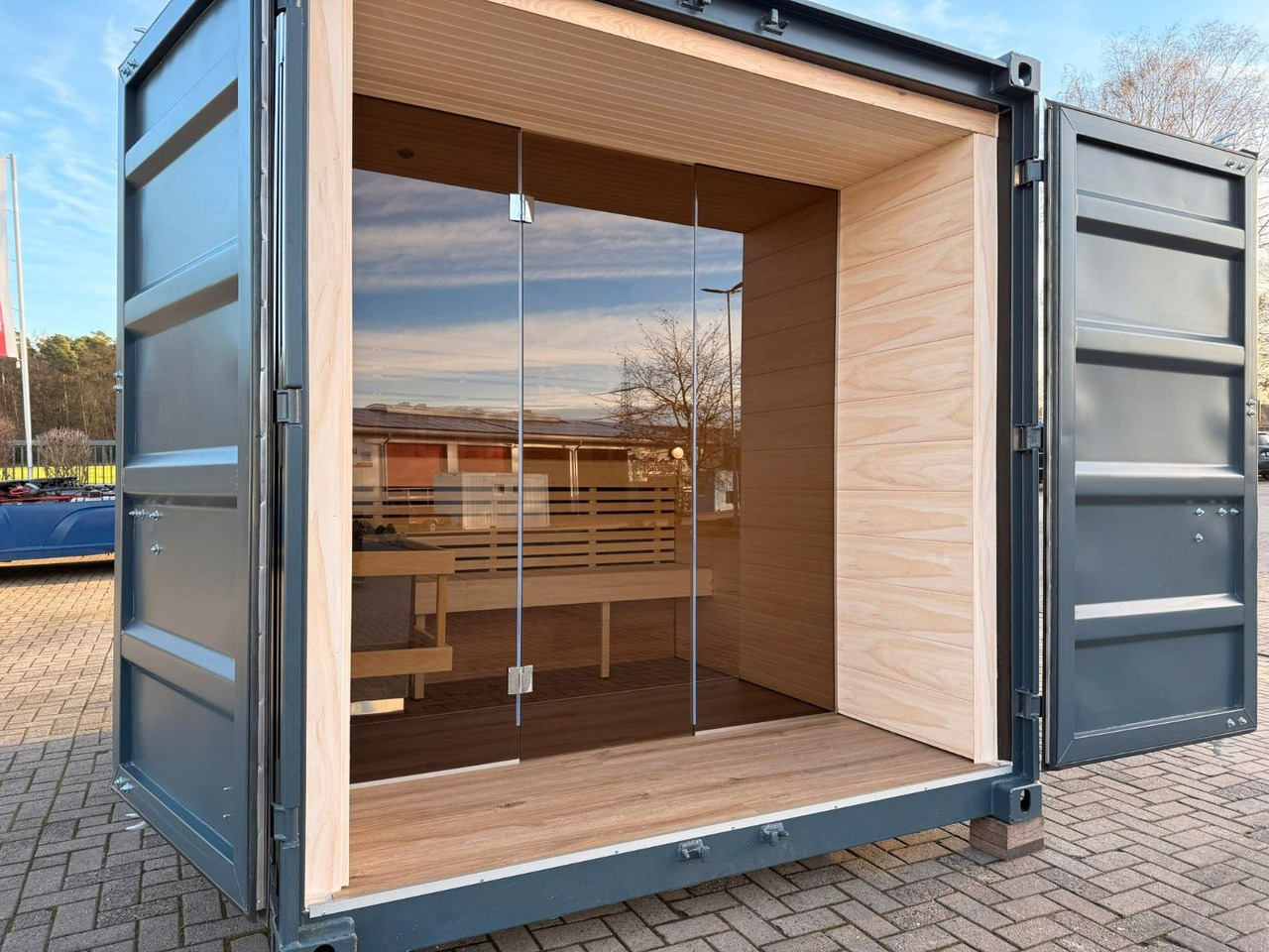 Wiese Sauna Container - Sofort Lieferbar - Transporter kontejnera/ Poluprikolica s izmjenjivim sanducima: slika Wiese Sauna Container - Sofort Lieferbar - Transporter kontejnera/ Poluprikolica s izmjenjivim sanducima Wiese Sauna Container - Sofort Lieferbar - Transporter kontejnera/ Poluprikolica s izmjenjivim sanducima: slika Wiese Sauna Container - Sofort Lieferbar - Transporter kontejnera/ Poluprikolica s izmjenjivim sanducima