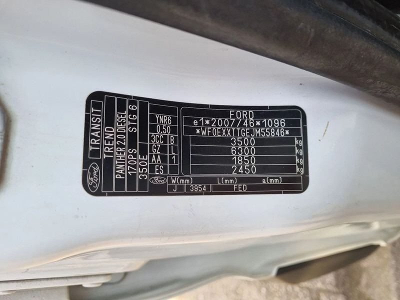 Dostavno vozilo s ravnom platformom, Dostavno vozilo s dvostrukom kabinom Ford Transit 2.0 TDCI 170 PK Open laadbak DC 6 Zits Euro 6: slika Dostavno vozilo s ravnom platformom, Dostavno vozilo s dvostrukom kabinom Ford Transit 2.0 TDCI 170 PK Open laadbak DC 6 Zits Euro 6