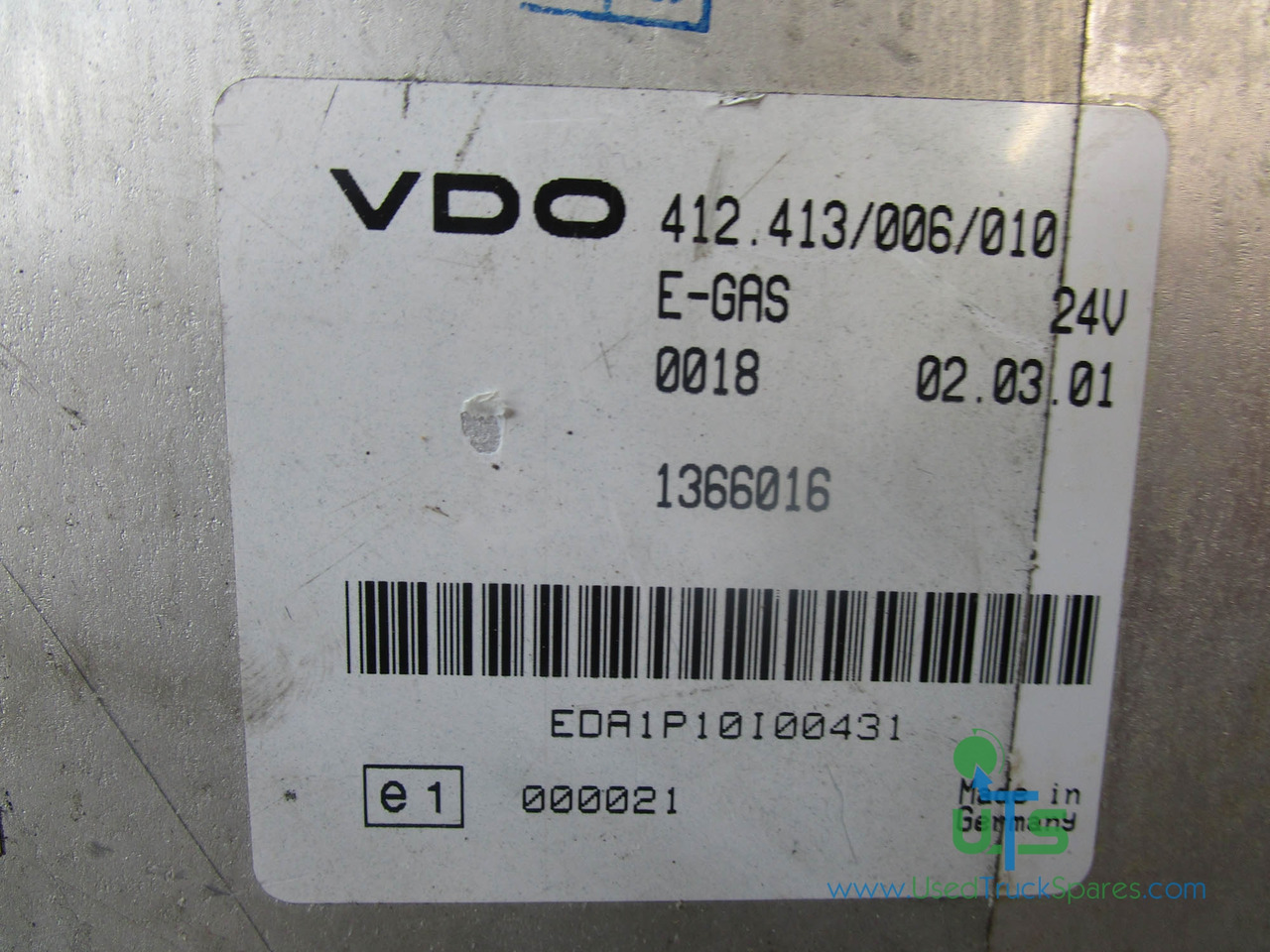 DAF EGAS THROTTLE CONTROL VDO ECU P/NO 412.413/006/010 - Upravljačka jedinica (ECU) za Kamion: slika DAF EGAS THROTTLE CONTROL VDO ECU P/NO 412.413/006/010 - Upravljačka jedinica (ECU) za Kamion DAF EGAS THROTTLE CONTROL VDO ECU P/NO 412.413/006/010 - Upravljačka jedinica (ECU) za Kamion: slika DAF EGAS THROTTLE CONTROL VDO ECU P/NO 412.413/006/010 - Upravljačka jedinica (ECU) za Kamion