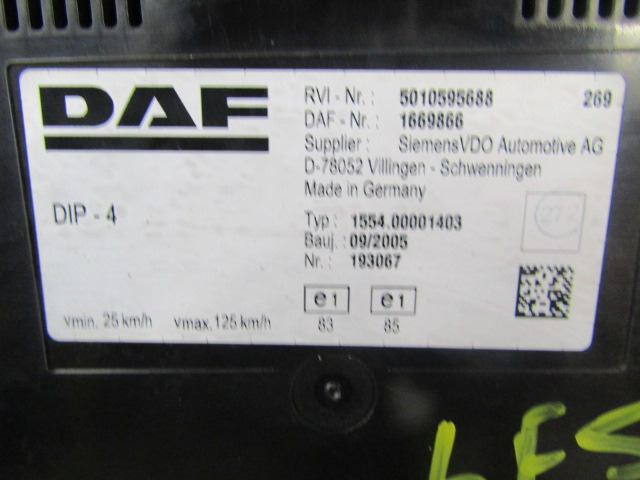 DAF LF 55 CLOCK CLUSTER P/NO 1669866 - Električni sustav za Kamion: slika DAF LF 55 CLOCK CLUSTER P/NO 1669866 - Električni sustav za Kamion DAF LF 55 CLOCK CLUSTER P/NO 1669866 - Električni sustav za Kamion: slika DAF LF 55 CLOCK CLUSTER P/NO 1669866 - Električni sustav za Kamion