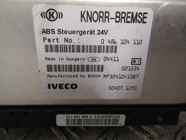 IVECO TECTOR 75E17/18 ABS ECU P/NO 504071193/486104110 - Upravljačka jedinica (ECU) za Kamion: slika IVECO TECTOR 75E17/18 ABS ECU P/NO 504071193/486104110 - Upravljačka jedinica (ECU) za Kamion IVECO TECTOR 75E17/18 ABS ECU P/NO 504071193/486104110 - Upravljačka jedinica (ECU) za Kamion: slika IVECO TECTOR 75E17/18 ABS ECU P/NO 504071193/486104110 - Upravljačka jedinica (ECU) za Kamion