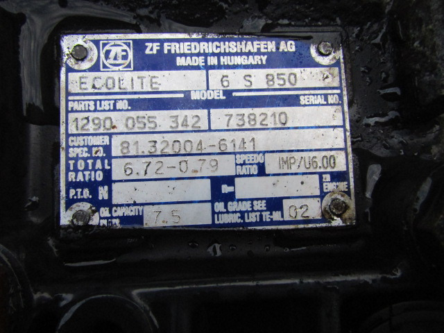 MAN TGL ZF65850 ECOLITE GEARBOX - Mjenjač za Kamion: slika MAN TGL ZF65850 ECOLITE GEARBOX - Mjenjač za Kamion MAN TGL ZF65850 ECOLITE GEARBOX - Mjenjač za Kamion: slika MAN TGL ZF65850 ECOLITE GEARBOX - Mjenjač za Kamion