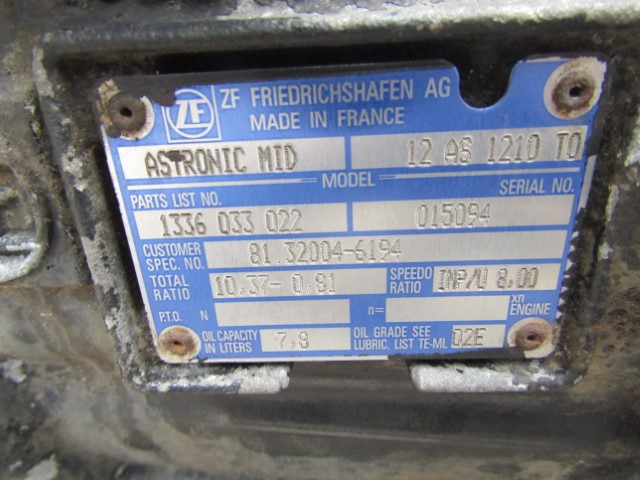MAN TGM / TGS ASTRONIC MID 12AS 1210.70 GEARBOX - Mjenjač za Kamion: slika MAN TGM / TGS ASTRONIC MID 12AS 1210.70 GEARBOX - Mjenjač za Kamion MAN TGM / TGS ASTRONIC MID 12AS 1210.70 GEARBOX - Mjenjač za Kamion: slika MAN TGM / TGS ASTRONIC MID 12AS 1210.70 GEARBOX - Mjenjač za Kamion