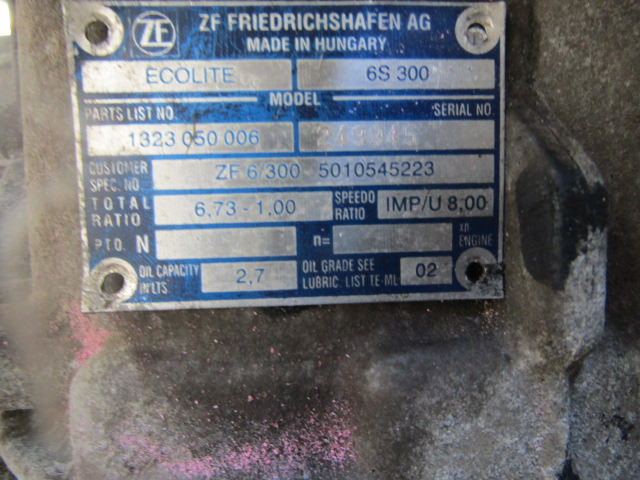 RENAULT MASCOTT 6 SPEED ZF 6S300 GEARBOX - Mjenjač za Kamion: slika RENAULT MASCOTT 6 SPEED ZF 6S300 GEARBOX - Mjenjač za Kamion RENAULT MASCOTT 6 SPEED ZF 6S300 GEARBOX - Mjenjač za Kamion: slika RENAULT MASCOTT 6 SPEED ZF 6S300 GEARBOX - Mjenjač za Kamion