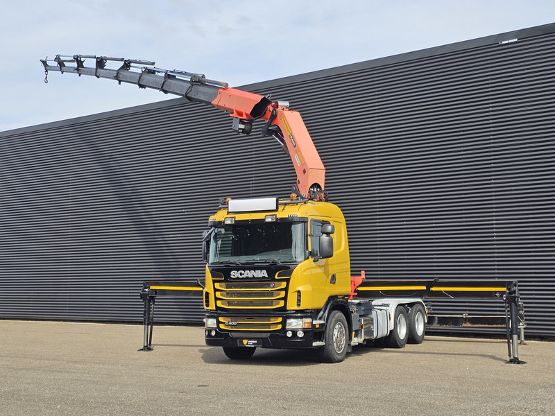 Scania G400 6x2 / PALFINGER PK 60002 / WINCH / BALLAST - Kamion s otvorenim sandukom, Kamion s kranom: slika Scania G400 6x2 / PALFINGER PK 60002 / WINCH / BALLAST - Kamion s otvorenim sandukom, Kamion s kranom Scania G400 6x2 / PALFINGER PK 60002 / WINCH / BALLAST - Kamion s otvorenim sandukom, Kamion s kranom: slika Scania G400 6x2 / PALFINGER PK 60002 / WINCH / BALLAST - Kamion s otvorenim sandukom, Kamion s kranom