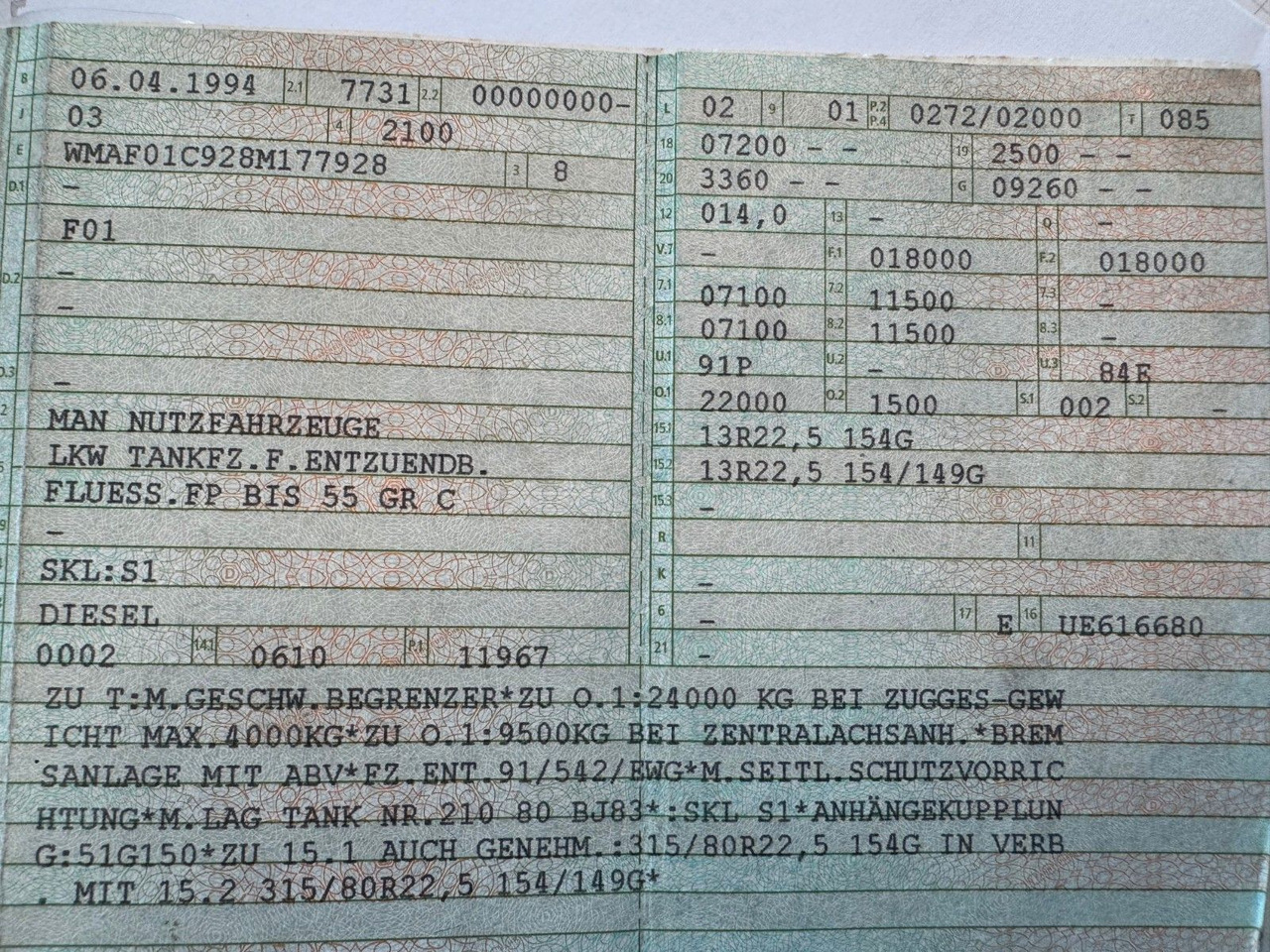 MAN 19.372 4X2 Tankwagen - Kamion cisterna: slika MAN 19.372 4X2 Tankwagen - Kamion cisterna MAN 19.372 4X2 Tankwagen - Kamion cisterna: slika MAN 19.372 4X2 Tankwagen - Kamion cisterna