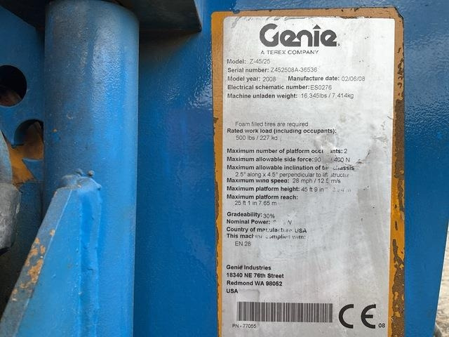 Genie Z45/25 - Zglobni krak: slika Genie Z45/25 - Zglobni krak Genie Z45/25 - Zglobni krak: slika Genie Z45/25 - Zglobni krak