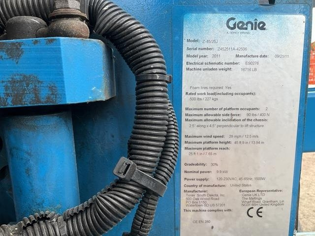 Genie Z45/25J - Zglobni krak: slika Genie Z45/25J - Zglobni krak Genie Z45/25J - Zglobni krak: slika Genie Z45/25J - Zglobni krak
