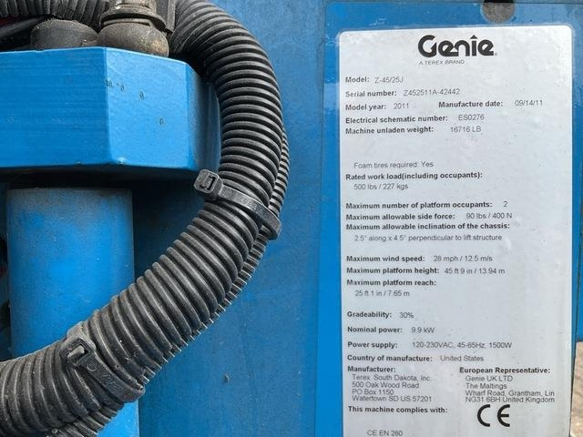 Genie Z45/25J - Zglobni krak: slika Genie Z45/25J - Zglobni krak Genie Z45/25J - Zglobni krak: slika Genie Z45/25J - Zglobni krak
