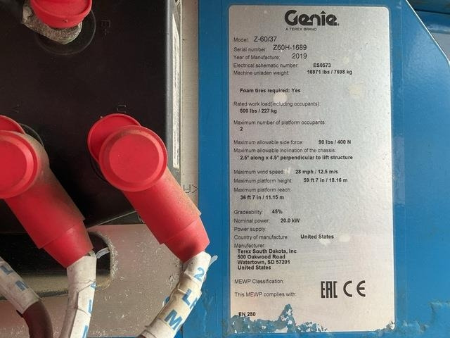 Genie Z60/37 - Zglobni krak: slika Genie Z60/37 - Zglobni krak Genie Z60/37 - Zglobni krak: slika Genie Z60/37 - Zglobni krak
