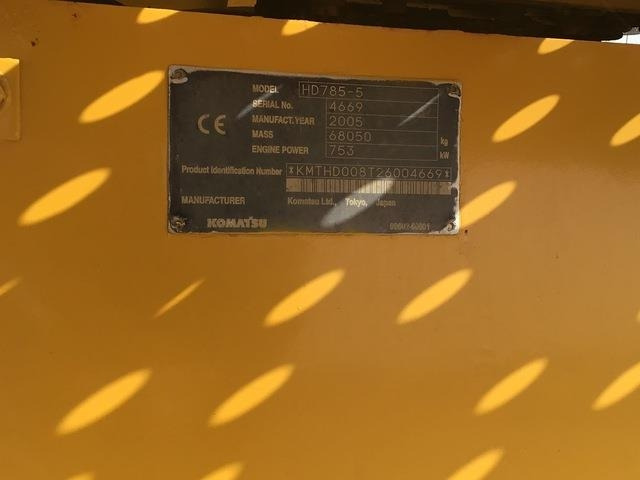 Komatsu HD785-5 - Kruti istovarivač/ Kamion za prijevoz kamenja: slika Komatsu HD785-5 - Kruti istovarivač/ Kamion za prijevoz kamenja Komatsu HD785-5 - Kruti istovarivač/ Kamion za prijevoz kamenja: slika Komatsu HD785-5 - Kruti istovarivač/ Kamion za prijevoz kamenja