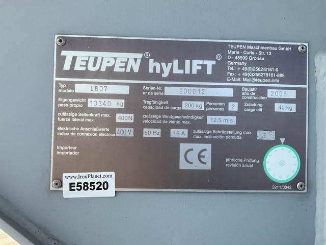 Teupen LB07 - Zglobni krak: slika Teupen LB07 - Zglobni krak Teupen LB07 - Zglobni krak: slika Teupen LB07 - Zglobni krak