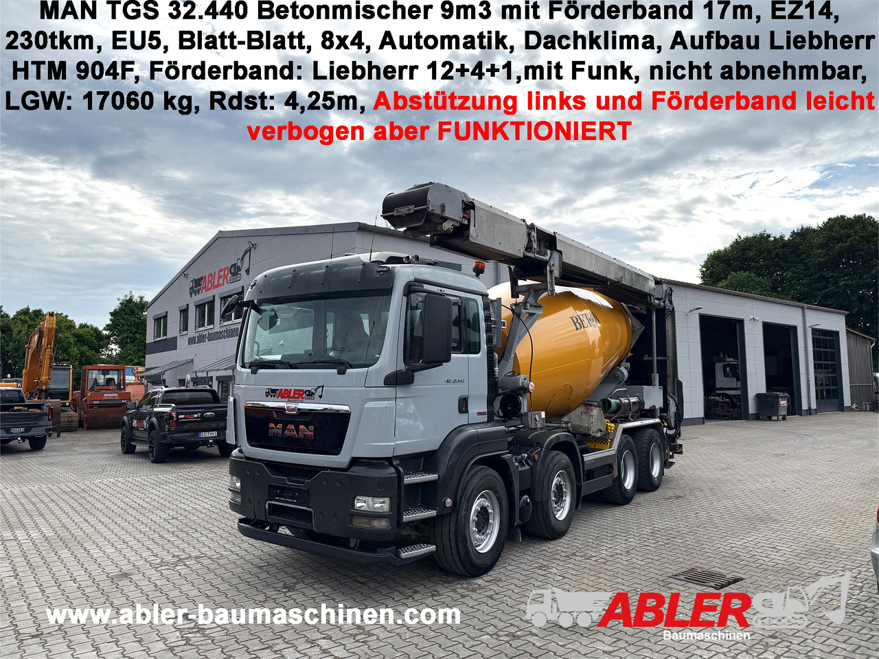 MAN TGS 32.440 Betonmischer 9m3 mit Förderband Liebherr - Drugi strojevi: slika MAN TGS 32.440 Betonmischer 9m3 mit Förderband Liebherr - Drugi strojevi MAN TGS 32.440 Betonmischer 9m3 mit Förderband Liebherr - Drugi strojevi: slika MAN TGS 32.440 Betonmischer 9m3 mit Förderband Liebherr - Drugi strojevi
