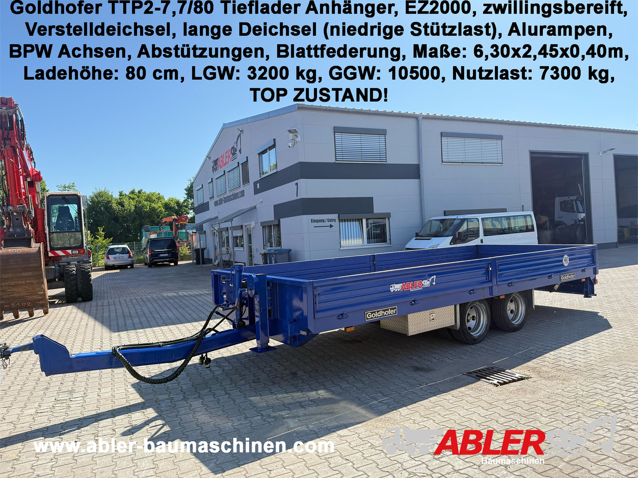 Goldhofer TTP2-7,7/80 Tieflader Tandem mit Rampen TOP - Prikolica plato/ Otvoreni sanduk: slika Goldhofer TTP2-7,7/80 Tieflader Tandem mit Rampen TOP - Prikolica plato/ Otvoreni sanduk Goldhofer TTP2-7,7/80 Tieflader Tandem mit Rampen TOP - Prikolica plato/ Otvoreni sanduk: slika Goldhofer TTP2-7,7/80 Tieflader Tandem mit Rampen TOP - Prikolica plato/ Otvoreni sanduk