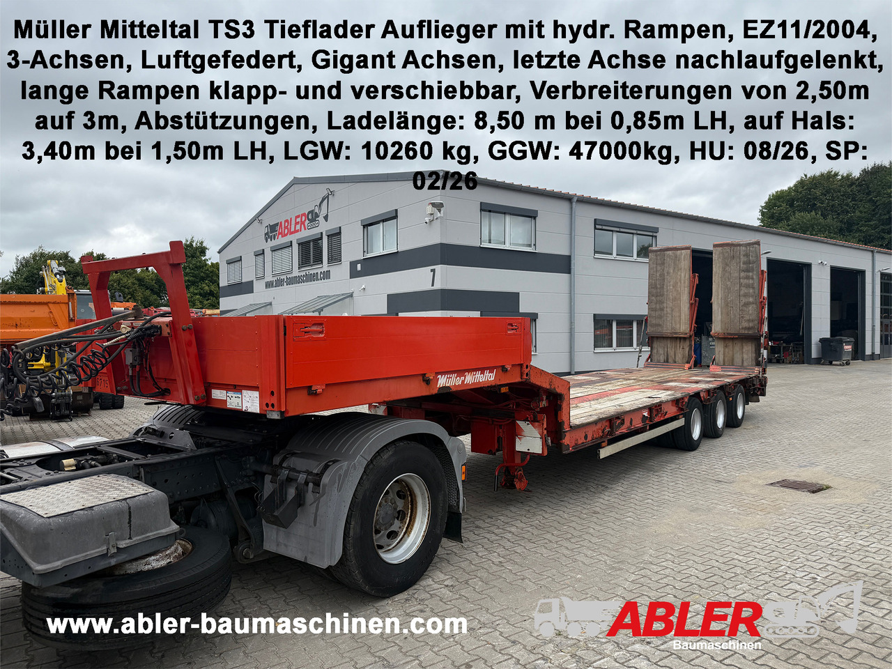 Müller Mitteltal TS3 Tieflader Auflieger mit hydr. Rampen - Poluprikolica s niskim utovarivačem: slika Müller Mitteltal TS3 Tieflader Auflieger mit hydr. Rampen - Poluprikolica s niskim utovarivačem Müller Mitteltal TS3 Tieflader Auflieger mit hydr. Rampen - Poluprikolica s niskim utovarivačem: slika Müller Mitteltal TS3 Tieflader Auflieger mit hydr. Rampen - Poluprikolica s niskim utovarivačem