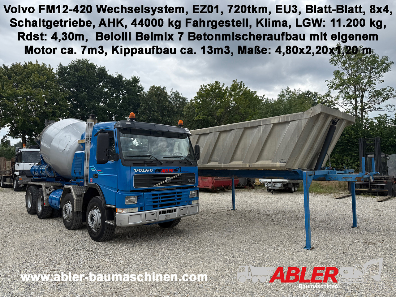 Volvo FM 12 420 WECHSELSYSTEM Betonmischer + Kipper AHK Klima - Automješalica: slika Volvo FM 12 420 WECHSELSYSTEM Betonmischer + Kipper AHK Klima - Automješalica Volvo FM 12 420 WECHSELSYSTEM Betonmischer + Kipper AHK Klima - Automješalica: slika Volvo FM 12 420 WECHSELSYSTEM Betonmischer + Kipper AHK Klima - Automješalica