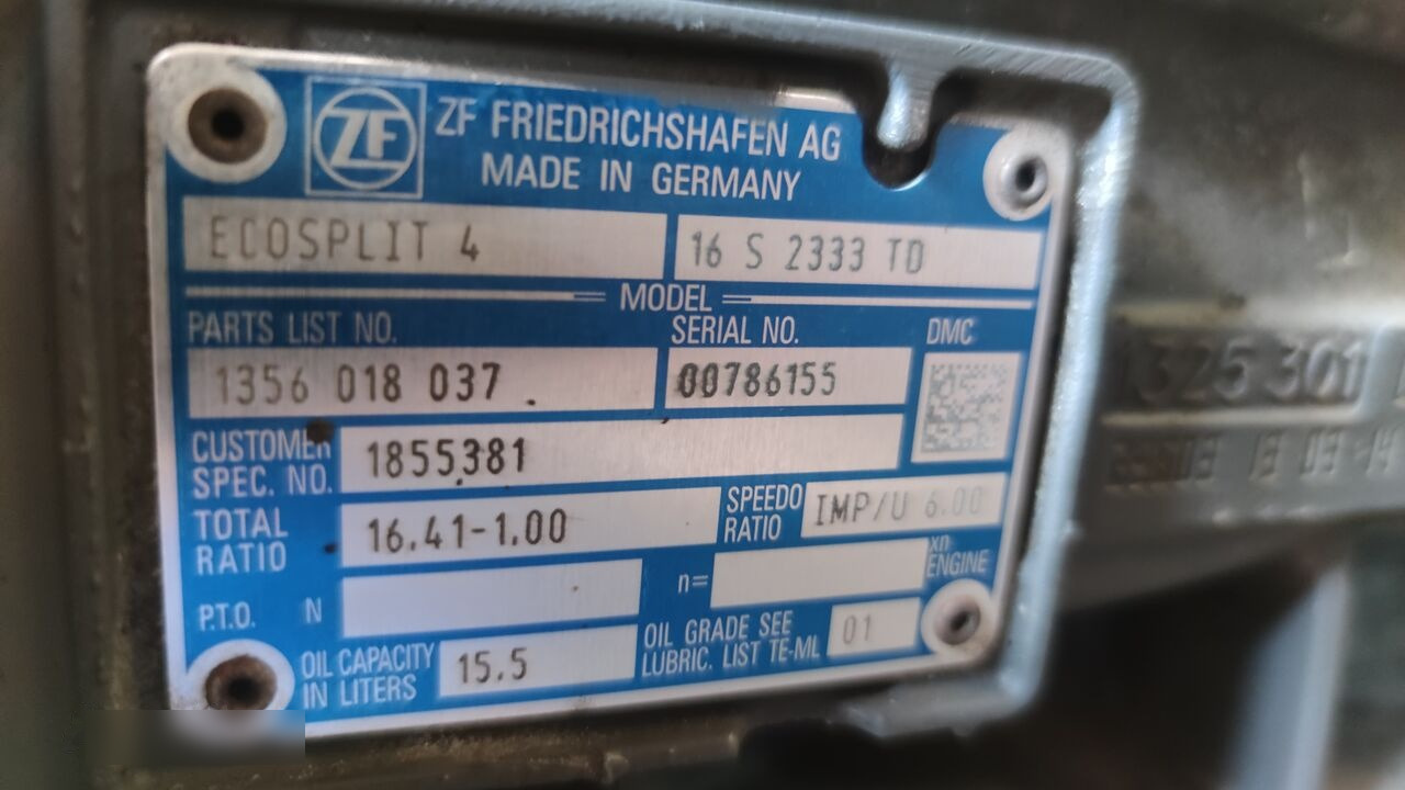 ZF 16S2333 DAF XF 106 truck - Mjenjač za Kamion: slika ZF 16S2333 DAF XF 106 truck - Mjenjač za Kamion ZF 16S2333 DAF XF 106 truck - Mjenjač za Kamion: slika ZF 16S2333 DAF XF 106 truck - Mjenjač za Kamion