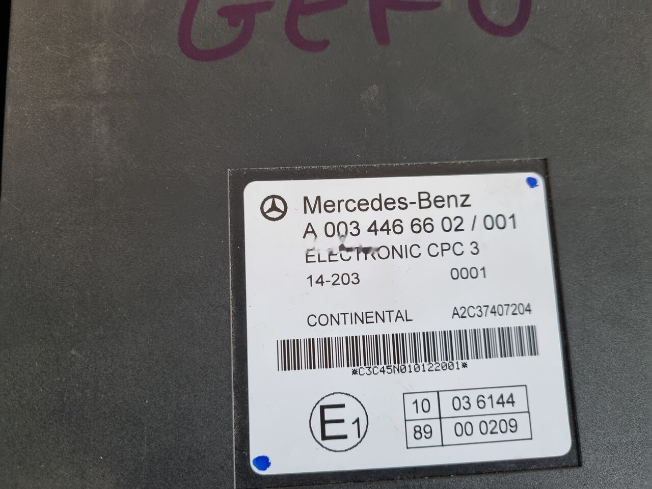Upravljačka jedinica (ECU) za Kamion Continental ELECTRONIC CPC 3 A 0044465602   Mercedes-Benz ACTROS MP4 EURO 6: slika Upravljačka jedinica (ECU) za Kamion Continental ELECTRONIC CPC 3 A 0044465602   Mercedes-Benz ACTROS MP4 EURO 6