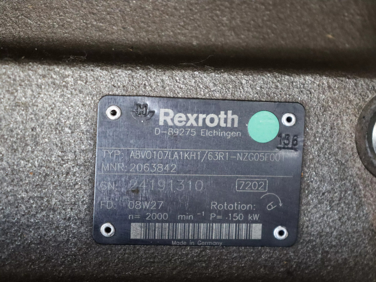 REXROTH A8VO107LA1KH1/63R1-NZG05F001 - Hidraulična pumpa za Oprema za rukovanje materijalima: slika REXROTH A8VO107LA1KH1/63R1-NZG05F001 - Hidraulična pumpa za Oprema za rukovanje materijalima REXROTH A8VO107LA1KH1/63R1-NZG05F001 - Hidraulična pumpa za Oprema za rukovanje materijalima: slika REXROTH A8VO107LA1KH1/63R1-NZG05F001 - Hidraulična pumpa za Oprema za rukovanje materijalima