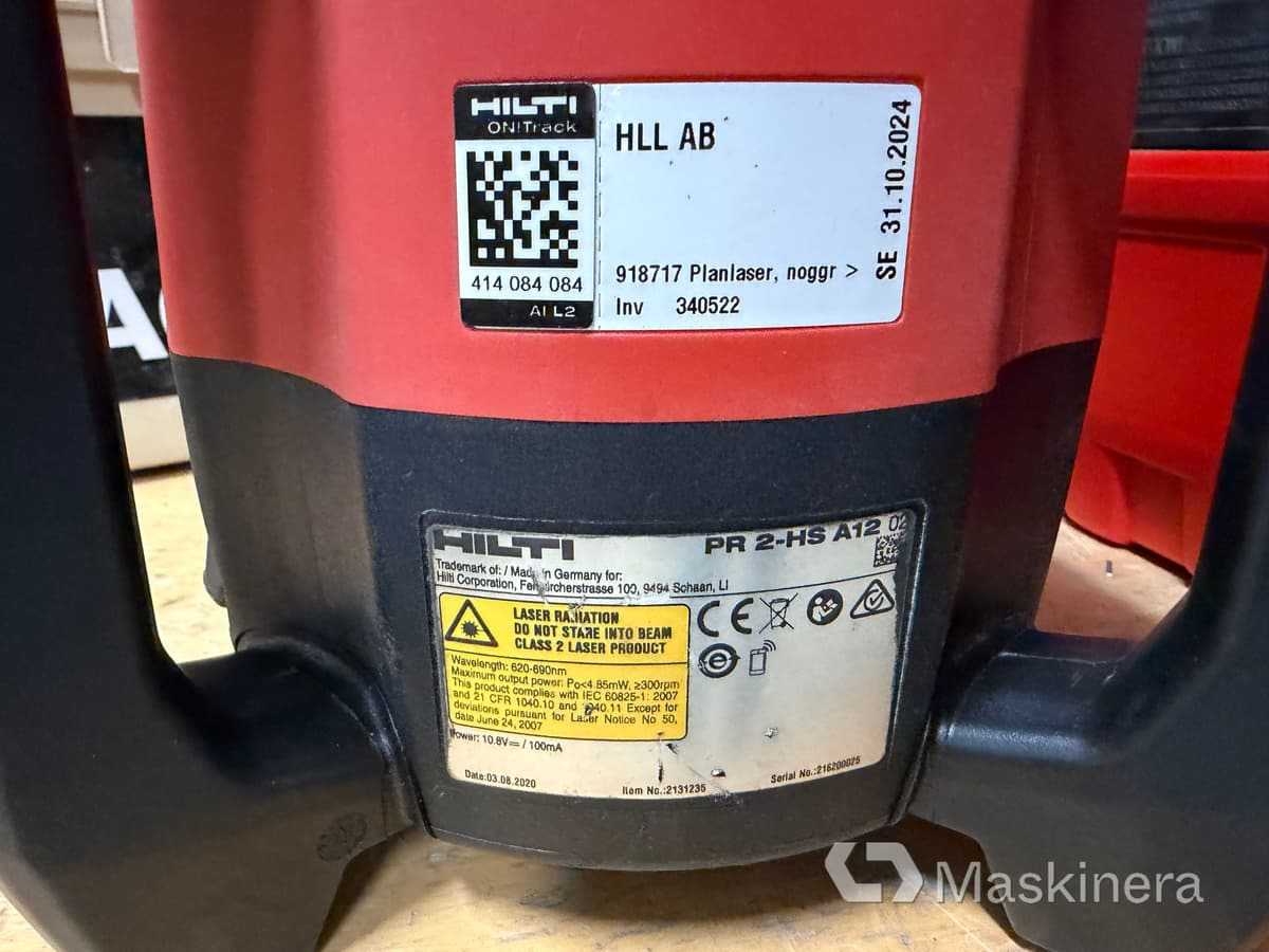 Planlaser Hilti PR 2-HS A12 - Građevinska oprema: slika Planlaser Hilti PR 2-HS A12 - Građevinska oprema Planlaser Hilti PR 2-HS A12 - Građevinska oprema: slika Planlaser Hilti PR 2-HS A12 - Građevinska oprema