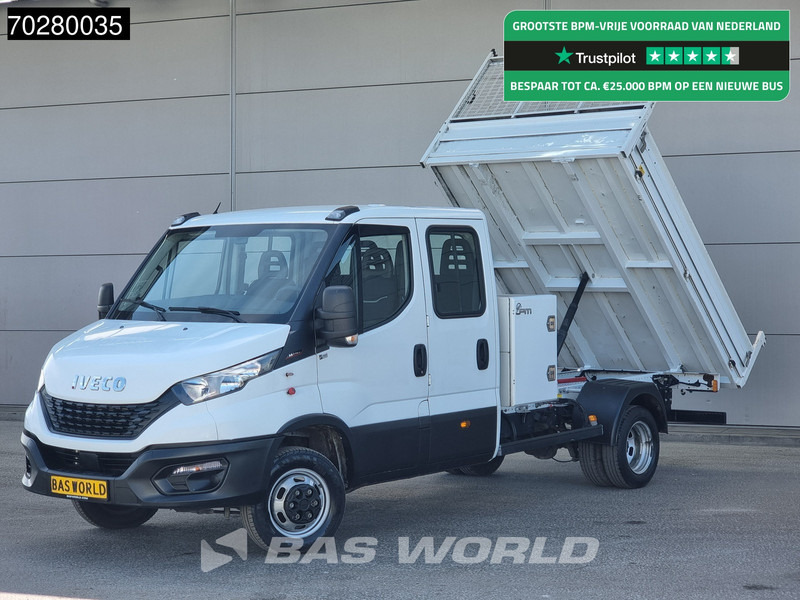 Mali kamion kiper Iveco Daily 35C16 3.0L Kipper met Kist Dubbel Cabine Dubbellucht 3,5t Trekhaak Airco Cruise Euro6 Kieper Tipper Benne Airco Trekhaak Cruise: slika Mali kamion kiper Iveco Daily 35C16 3.0L Kipper met Kist Dubbel Cabine Dubbellucht 3,5t Trekhaak Airco Cruise Euro6 Kieper Tipper Benne Airco Trekhaak Cruise