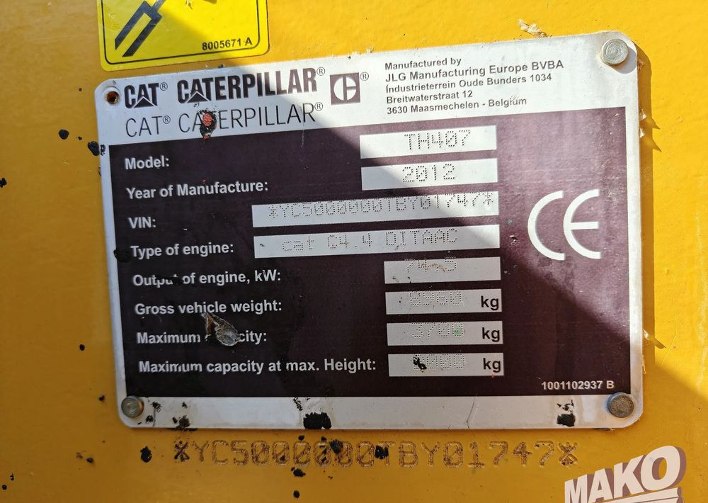 Teleskopski rukovatelj Caterpillar TH407: slika Teleskopski rukovatelj Caterpillar TH407 Teleskopski rukovatelj Caterpillar TH407: slika Teleskopski rukovatelj Caterpillar TH407