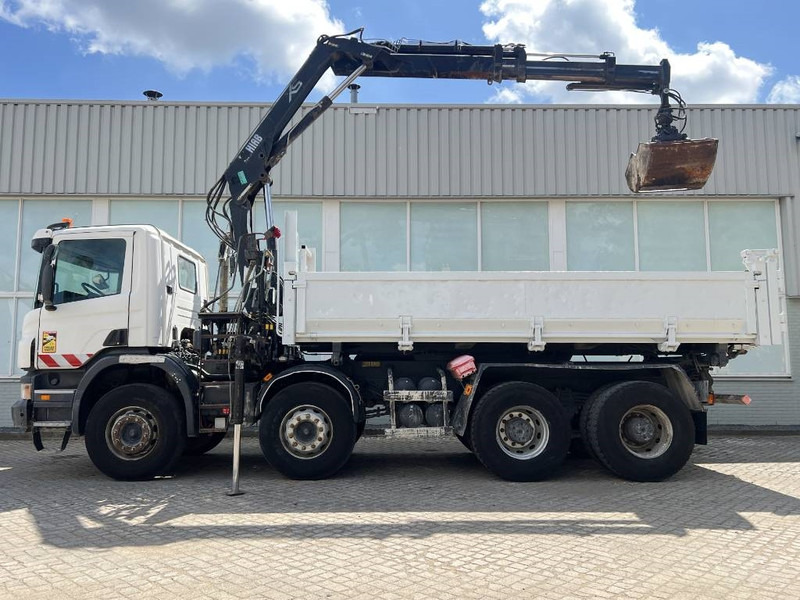 Kiper, Kamion s kranom Scania P 400 8X4 KIPPER 2010 + HIAB Crane EURO 5: slika Kiper, Kamion s kranom Scania P 400 8X4 KIPPER 2010 + HIAB Crane EURO 5
