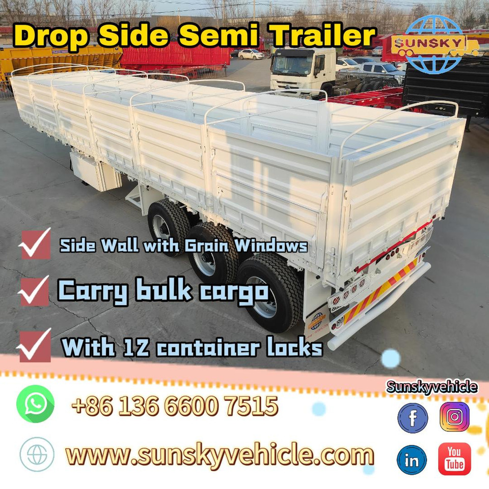 SUNSKY Drop Side semi trailer - Poluprikolica plato/ Otvoreni sanduk: slika SUNSKY Drop Side semi trailer - Poluprikolica plato/ Otvoreni sanduk SUNSKY Drop Side semi trailer - Poluprikolica plato/ Otvoreni sanduk: slika SUNSKY Drop Side semi trailer - Poluprikolica plato/ Otvoreni sanduk