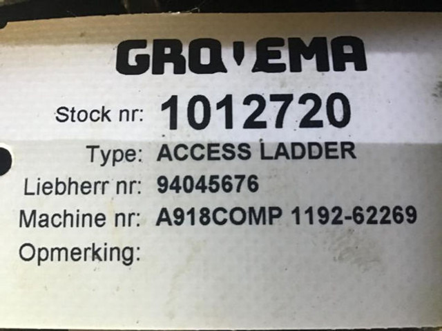 Liebherr Access Ladder - Kabina i unutrašnjost: slika Liebherr Access Ladder - Kabina i unutrašnjost Liebherr Access Ladder - Kabina i unutrašnjost: slika Liebherr Access Ladder - Kabina i unutrašnjost