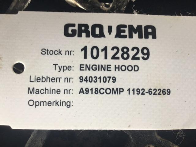 Liebherr Engine Hood - Hauba: slika Liebherr Engine Hood - Hauba Liebherr Engine Hood - Hauba: slika Liebherr Engine Hood - Hauba