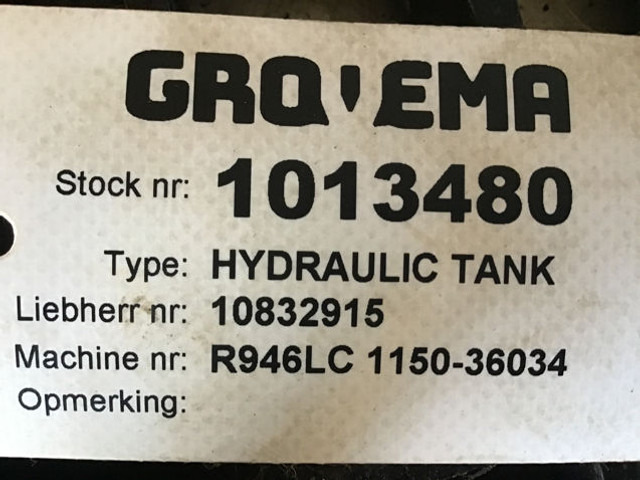 Liebherr Hydraulic Tank - Hidraulični spremnik: slika Liebherr Hydraulic Tank - Hidraulični spremnik Liebherr Hydraulic Tank - Hidraulični spremnik: slika Liebherr Hydraulic Tank - Hidraulični spremnik