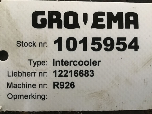 Liebherr Intercooler - Međuhladnjak: slika Liebherr Intercooler - Međuhladnjak Liebherr Intercooler - Međuhladnjak: slika Liebherr Intercooler - Međuhladnjak