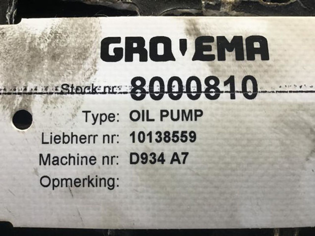 Liebherr Oil Pump - Pumpa ulja: slika Liebherr Oil Pump - Pumpa ulja Liebherr Oil Pump - Pumpa ulja: slika Liebherr Oil Pump - Pumpa ulja