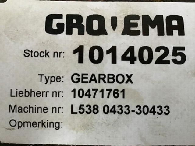 Liebherr Travel Gearbox - Mjenjač: slika Liebherr Travel Gearbox - Mjenjač Liebherr Travel Gearbox - Mjenjač: slika Liebherr Travel Gearbox - Mjenjač