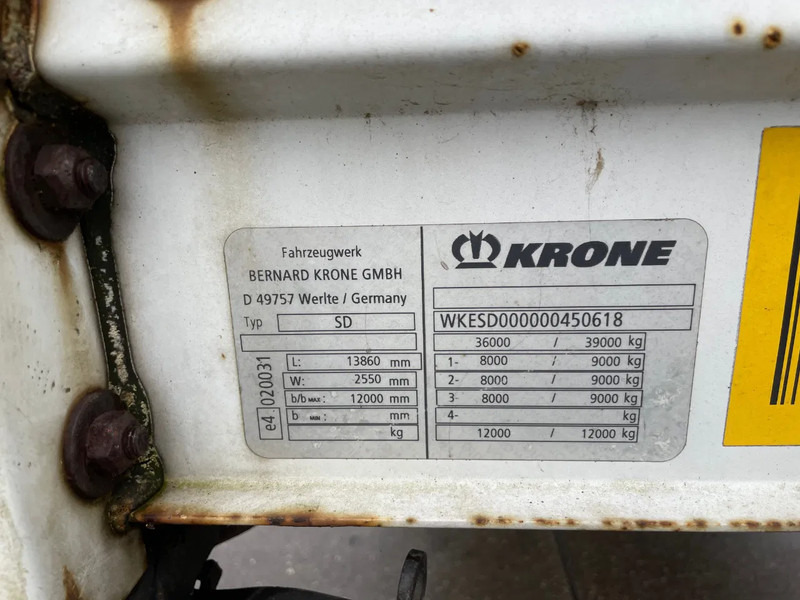 Poluprikolica s ceradom Krone Tautliner / Rongpotten / Disc Brakes / Steering Axle / 1x Lift Axle: slika Poluprikolica s ceradom Krone Tautliner / Rongpotten / Disc Brakes / Steering Axle / 1x Lift Axle