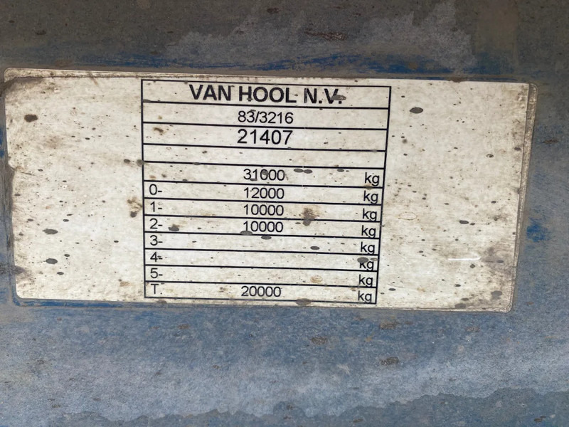 Transporter kontejnera/ Poluprikolica s izmjenjivim sanducima Van Hool 20FT Chassis / Steel Suspension / Double Air: slika Transporter kontejnera/ Poluprikolica s izmjenjivim sanducima Van Hool 20FT Chassis / Steel Suspension / Double Air