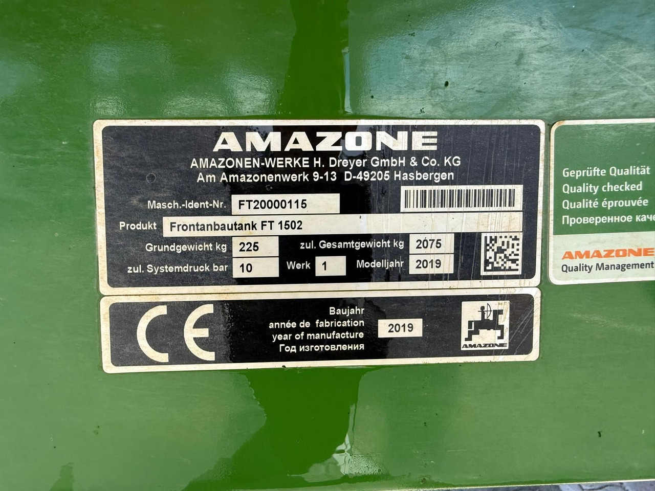Amazone Amazone FT 1502 - Prskalica za traktor: slika Amazone Amazone FT 1502 - Prskalica za traktor Amazone Amazone FT 1502 - Prskalica za traktor: slika Amazone Amazone FT 1502 - Prskalica za traktor