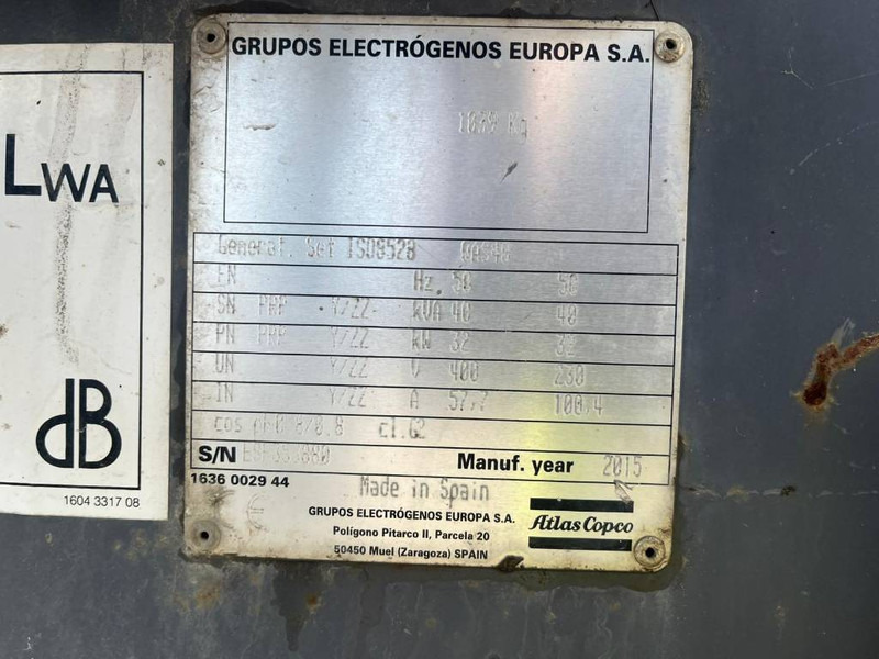 Atlas-Copco QAS 40 - Generatorski set: slika Atlas-Copco QAS 40 - Generatorski set Atlas-Copco QAS 40 - Generatorski set: slika Atlas-Copco QAS 40 - Generatorski set