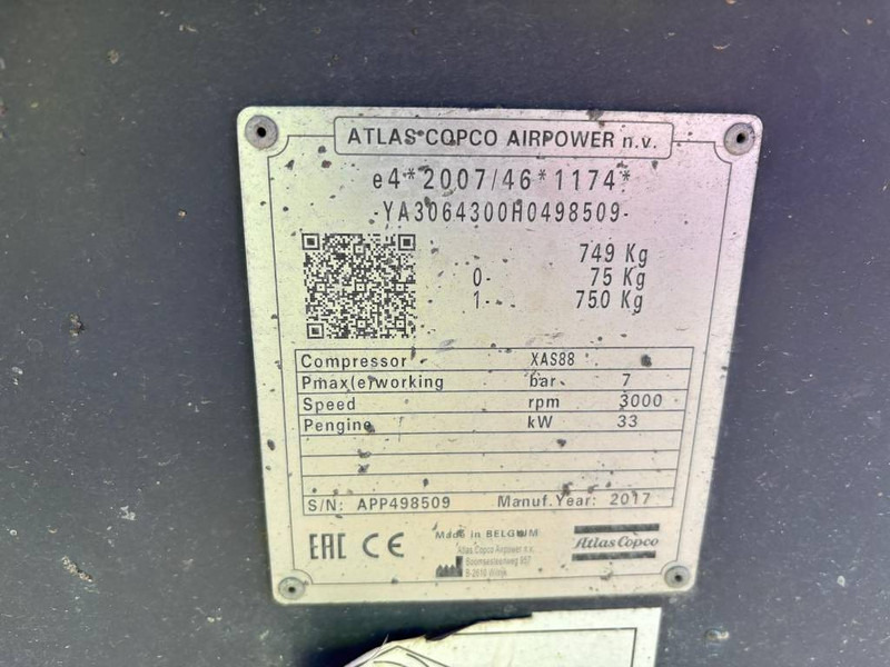 Atlas-Copco XAS 88 - Zračni kompresor: slika Atlas-Copco XAS 88 - Zračni kompresor Atlas-Copco XAS 88 - Zračni kompresor: slika Atlas-Copco XAS 88 - Zračni kompresor