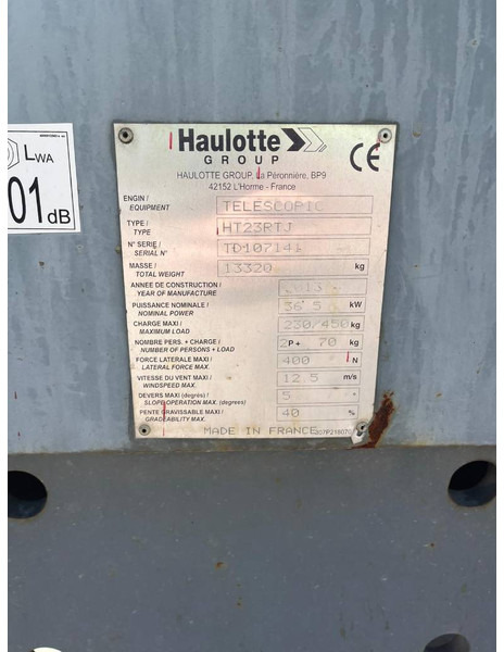 Haulotte HT 23 RTJ - Teleskopski krak: slika Haulotte HT 23 RTJ - Teleskopski krak Haulotte HT 23 RTJ - Teleskopski krak: slika Haulotte HT 23 RTJ - Teleskopski krak