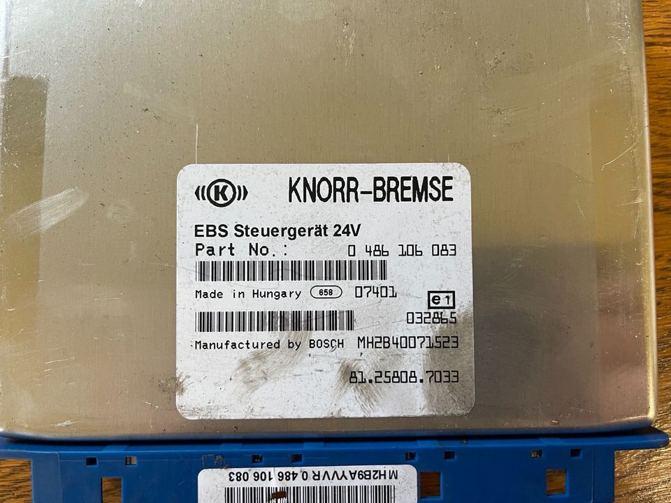 MAN TGX TGL Knorr-Bremse EBS Elektronik 81258087033 - Upravljačka jedinica (ECU) za Kamion: slika MAN TGX TGL Knorr-Bremse EBS Elektronik 81258087033 - Upravljačka jedinica (ECU) za Kamion MAN TGX TGL Knorr-Bremse EBS Elektronik 81258087033 - Upravljačka jedinica (ECU) za Kamion: slika MAN TGX TGL Knorr-Bremse EBS Elektronik 81258087033 - Upravljačka jedinica (ECU) za Kamion