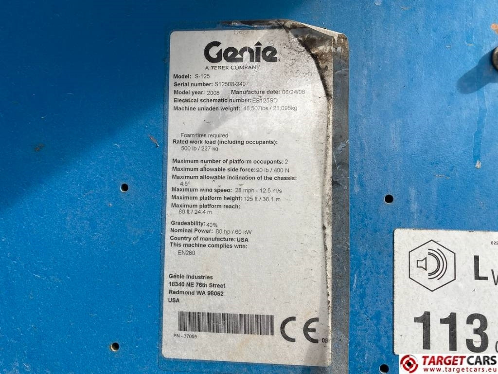 Teleskopski krak Genie S-125 Telescopic 4x4x4 Diesel Boom WorkLift 4010cm: slika Teleskopski krak Genie S-125 Telescopic 4x4x4 Diesel Boom WorkLift 4010cm Teleskopski krak Genie S-125 Telescopic 4x4x4 Diesel Boom WorkLift 4010cm: slika Teleskopski krak Genie S-125 Telescopic 4x4x4 Diesel Boom WorkLift 4010cm