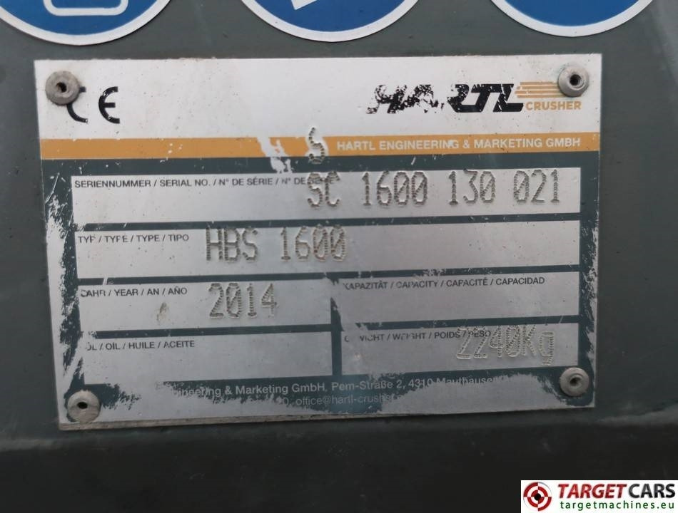 Novi Korpa za Građevinski strojevi Hartl HBS 1600 Screening 160cm Bucket up to 22T UNUSED: slika Novi Korpa za Građevinski strojevi Hartl HBS 1600 Screening 160cm Bucket up to 22T UNUSED