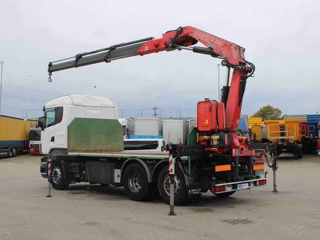 Scania R 500, 6X2, EURO 4, OPTICRUISE, HYDRAULIC ARM FASSI F220A.23 - Kamion s otvorenim sandukom, Kamion s kranom: slika Scania R 500, 6X2, EURO 4, OPTICRUISE, HYDRAULIC ARM FASSI F220A.23 - Kamion s otvorenim sandukom, Kamion s kranom Scania R 500, 6X2, EURO 4, OPTICRUISE, HYDRAULIC ARM FASSI F220A.23 - Kamion s otvorenim sandukom, Kamion s kranom: slika Scania R 500, 6X2, EURO 4, OPTICRUISE, HYDRAULIC ARM FASSI F220A.23 - Kamion s otvorenim sandukom, Kamion s kranom