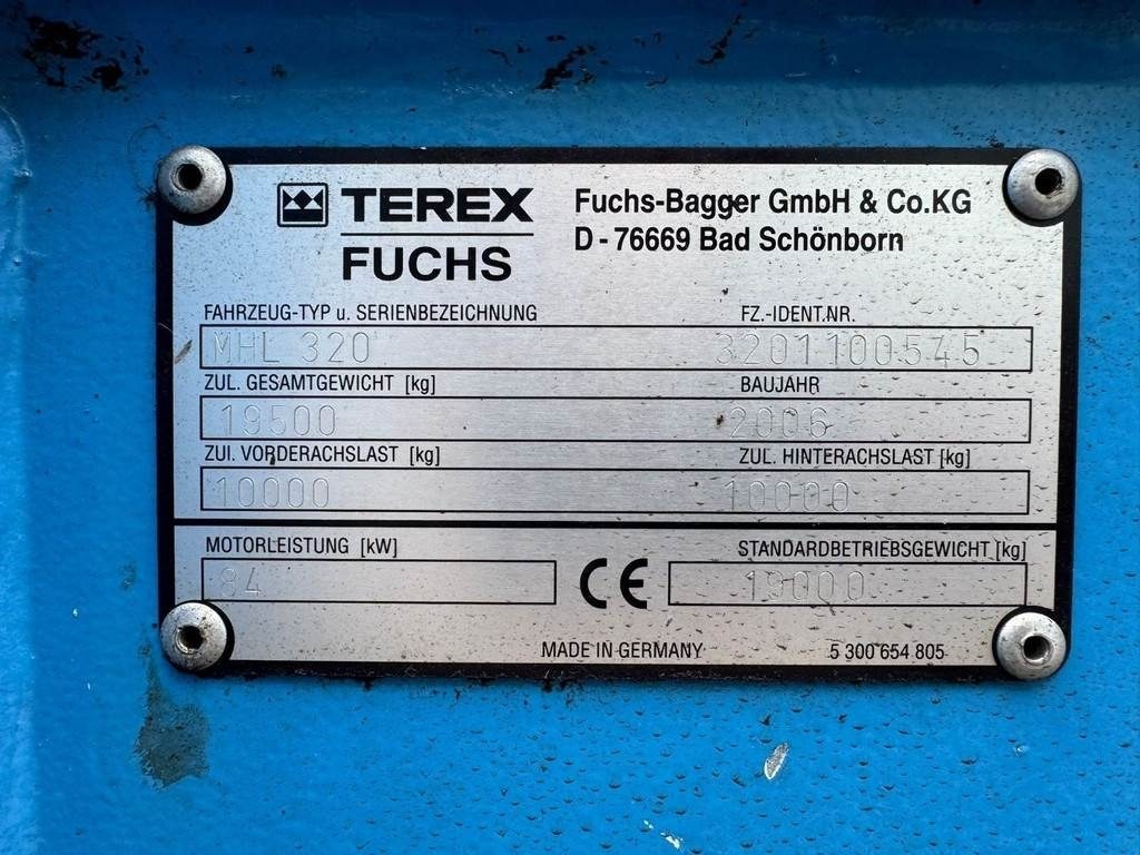 Stroj za rukovanje otpadom Fuchs MHL 320: slika Stroj za rukovanje otpadom Fuchs MHL 320