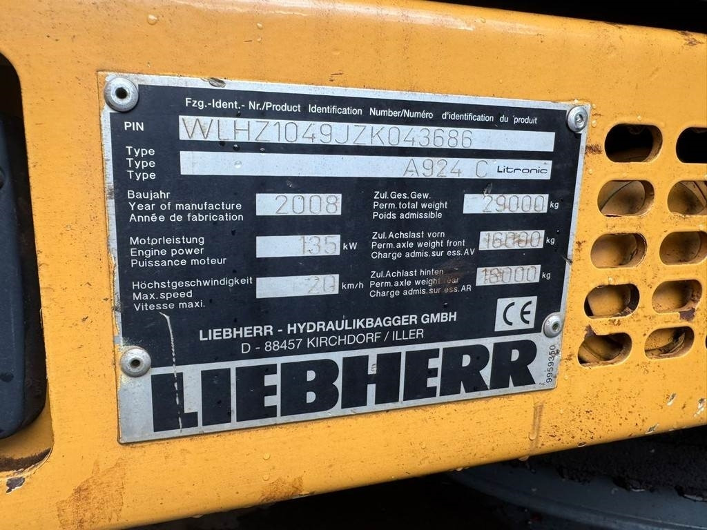 Stroj za rukovanje otpadom Liebherr A 924 C: slika Stroj za rukovanje otpadom Liebherr A 924 C