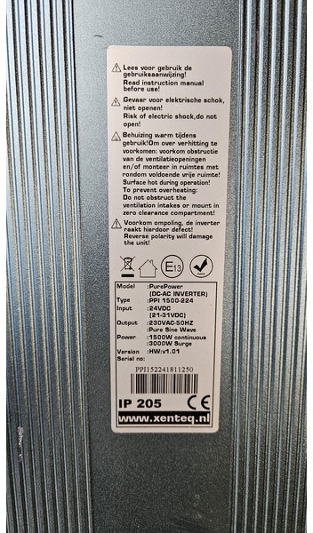 Diversen Omvormer Pure power PPI 1500-224 24V 230V 1500W/ 3000W - Električni sustav za Kamion: slika Diversen Omvormer Pure power PPI 1500-224 24V 230V 1500W/ 3000W - Električni sustav za Kamion Diversen Omvormer Pure power PPI 1500-224 24V 230V 1500W/ 3000W - Električni sustav za Kamion: slika Diversen Omvormer Pure power PPI 1500-224 24V 230V 1500W/ 3000W - Električni sustav za Kamion