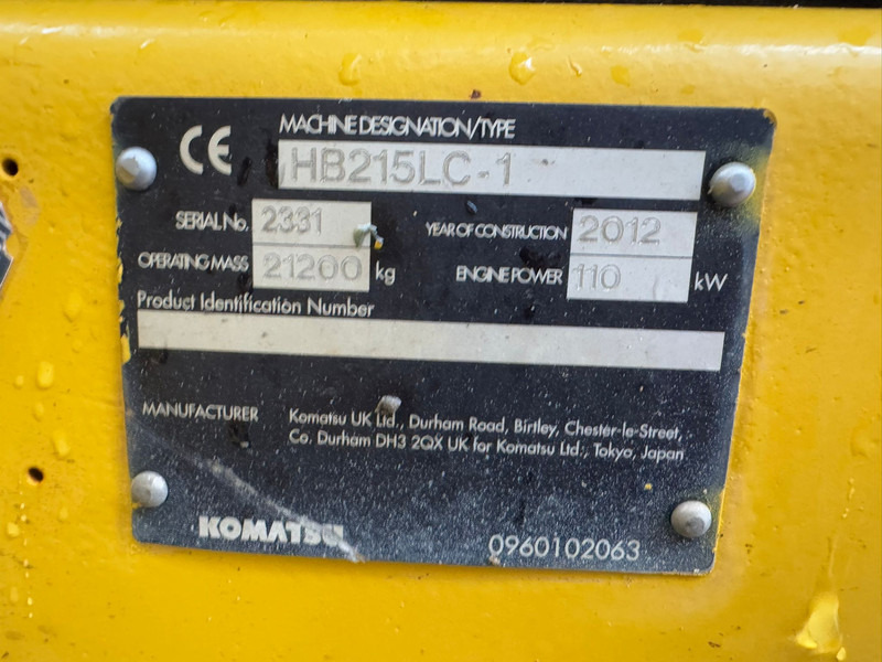 Bager gusjeničar Komatsu HB215LC-1 HYBRID: slika Bager gusjeničar Komatsu HB215LC-1 HYBRID